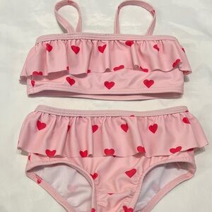 “Bundle 10/$13” SHEIN 9-12m (size 80) Pink Heart baby girl Swimwear Set